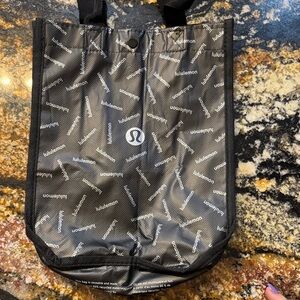 LULULEMON BLACK AND SILVER OR GRAY TOTE BAG